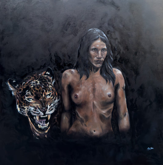 Mujer y tigre